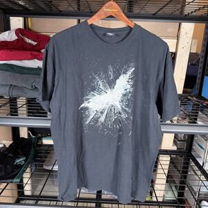 The Dark Knight Rises Bat Symbol Graphic T Shirt Men's Black DC Comics Movie Tee